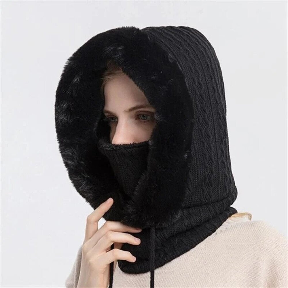 WinterCozy | Warme gestrickte Kapuzenschal
