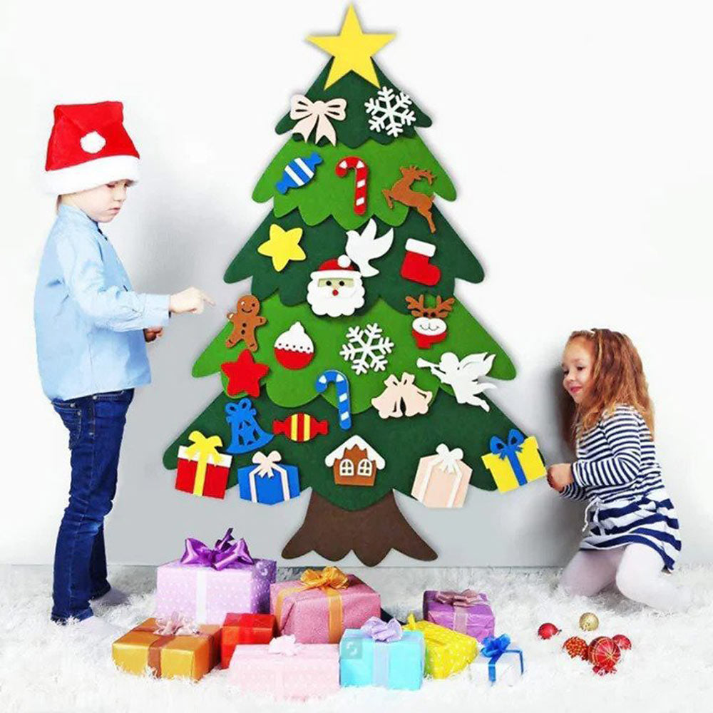 DIY Weihnachtsbaum | Kreativer Filz-Weihnachtsbaum für Kinder