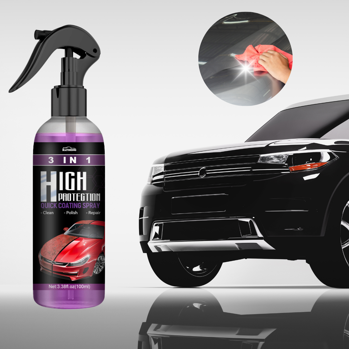 AutoGlanz™ | 3-in-1 Nano-Keramik-Beschichtungsspray | 1+2 Gratis