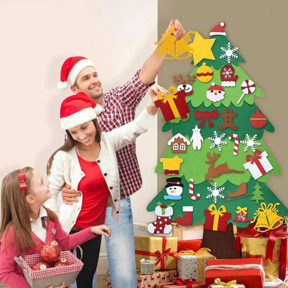 DIY Weihnachtsbaum | Kreativer Filz-Weihnachtsbaum für Kinder