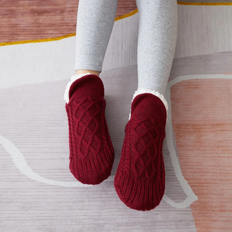 Gestrickte Antirutsch-Haussocken