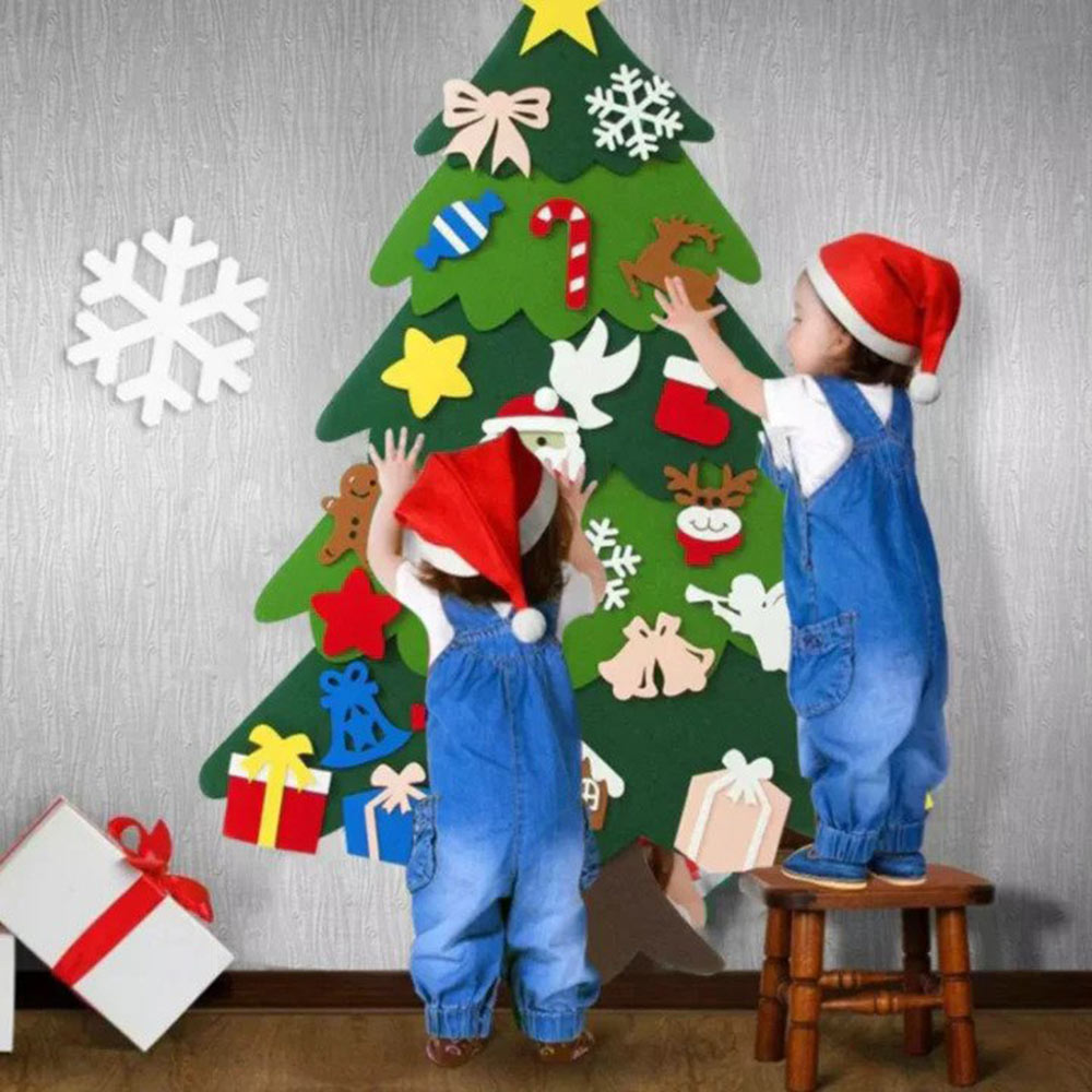 DIY Weihnachtsbaum | Kreativer Filz-Weihnachtsbaum für Kinder
