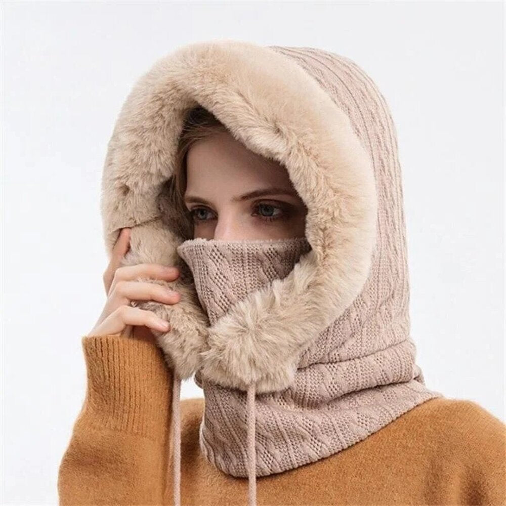 WinterCozy | Warme gestrickte Kapuzenschal