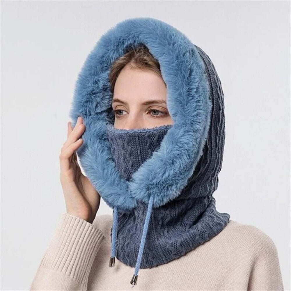WinterCozy | Warme gestrickte Kapuzenschal