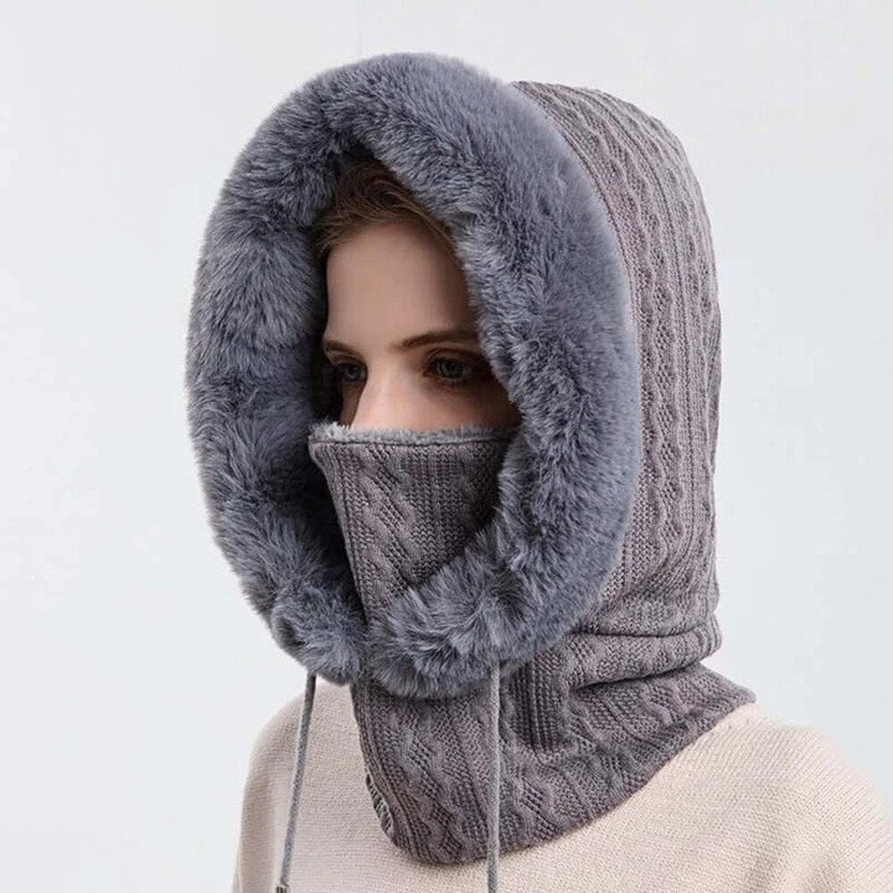 WinterCozy | Warme gestrickte Kapuzenschal