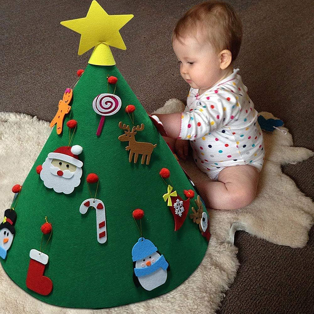 DIY Weihnachtsbaum | Kreativer Filz-Weihnachtsbaum für Kinder