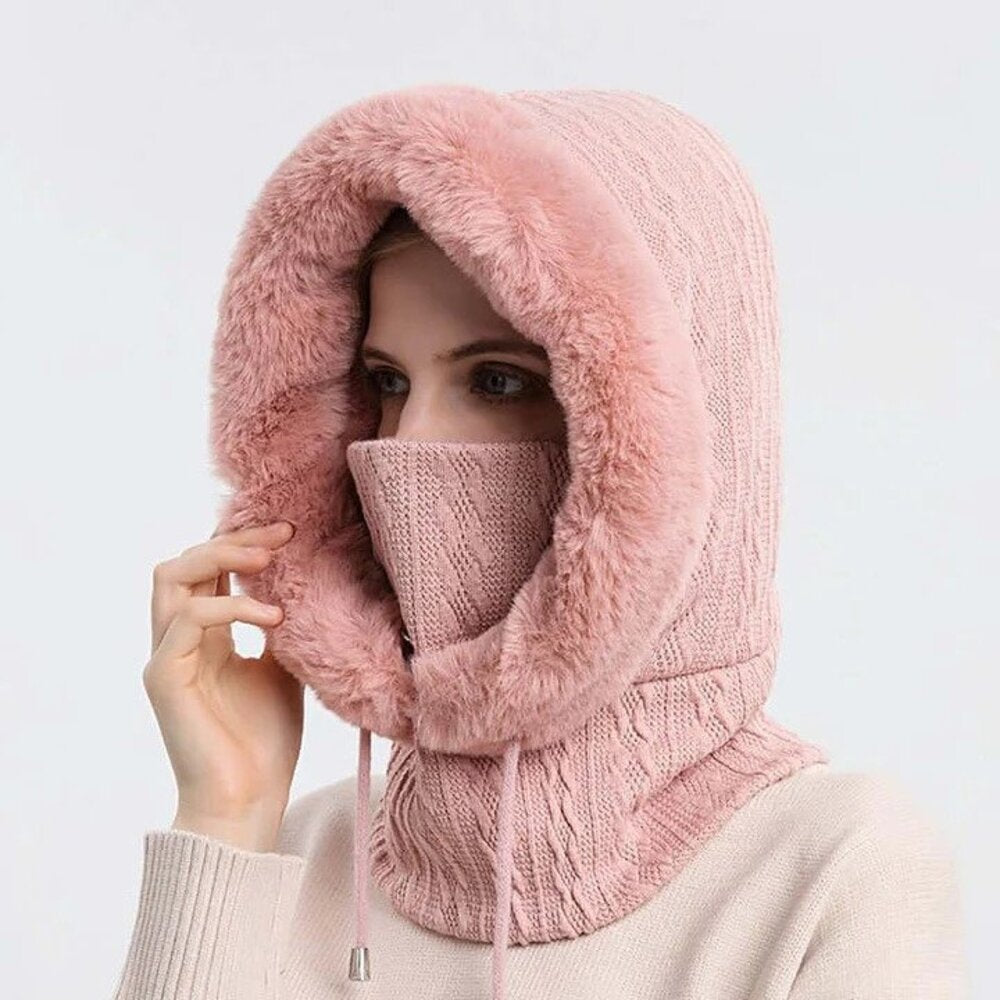 WinterCozy | Warme gestrickte Kapuzenschal