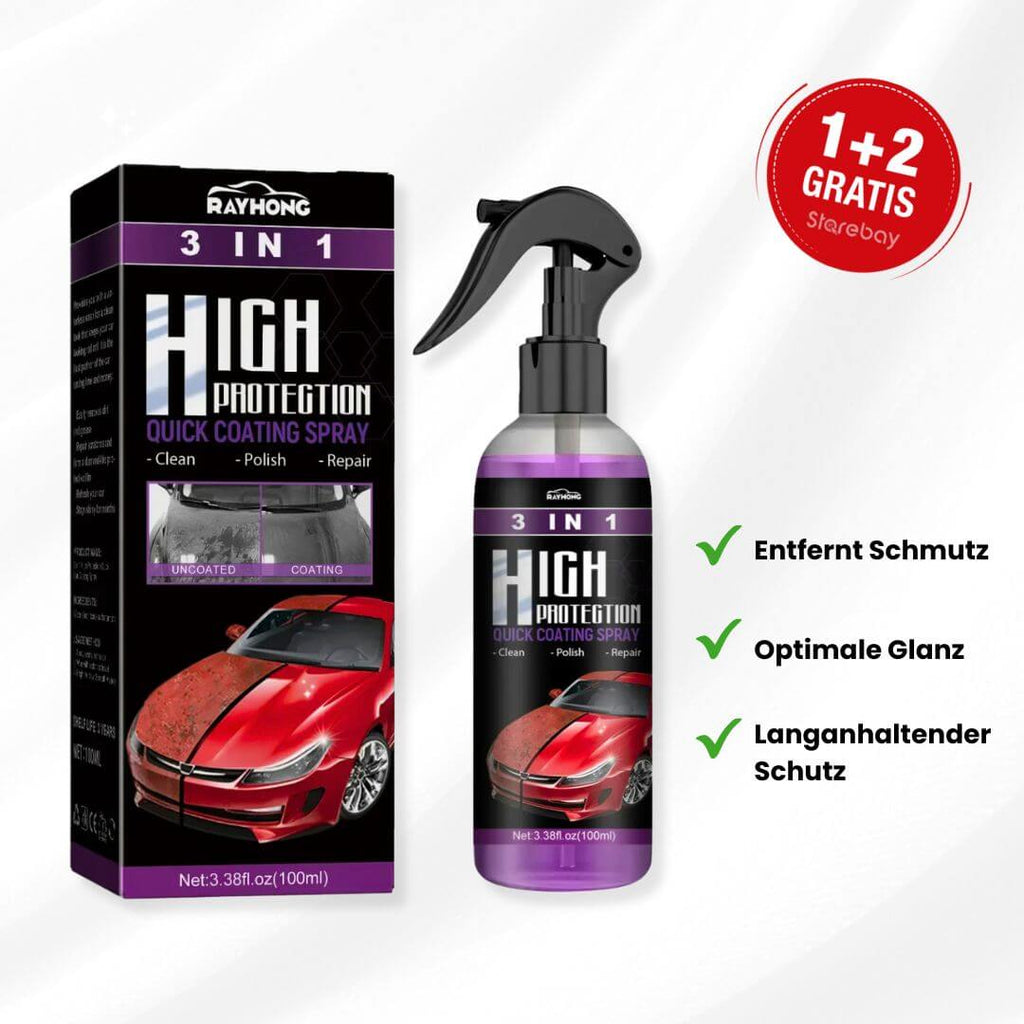 AutoGlanz™ | 3-in-1 Nano-Keramik-Beschichtungsspray | 1+2 Gratis