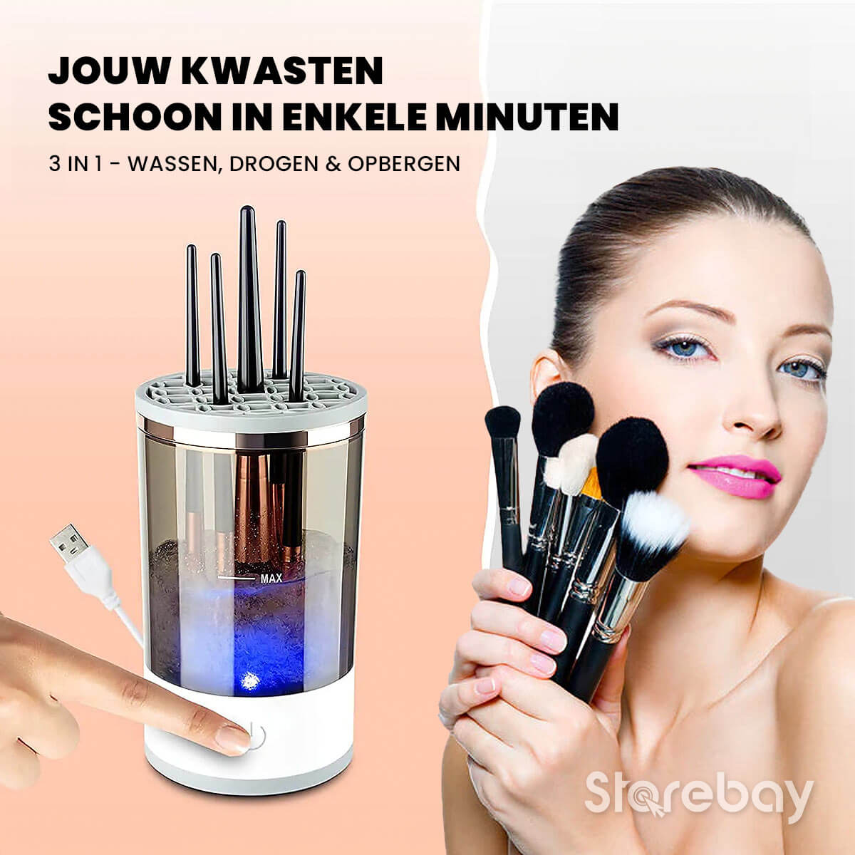 BeautyFresh™ | Automatischer Make-up-Pinselreiniger