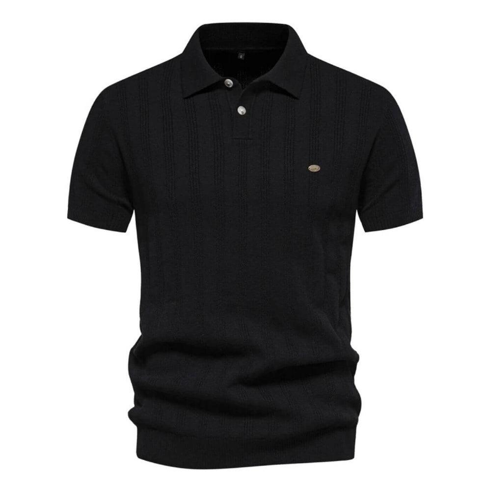 Lorenzo | Premium Poloshirt mit leicht gewebtem Streifen