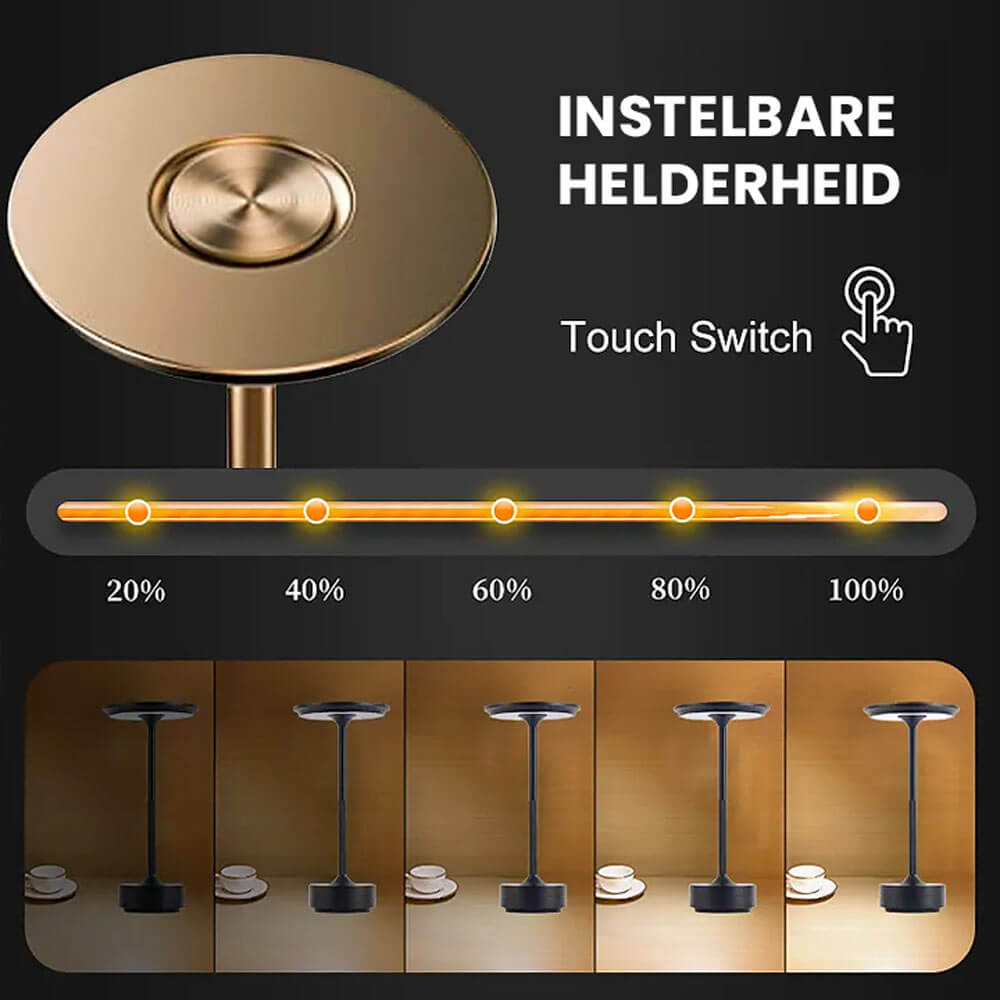 LumiaTrend™ | Kabellose wiederaufladbare Tischlampe