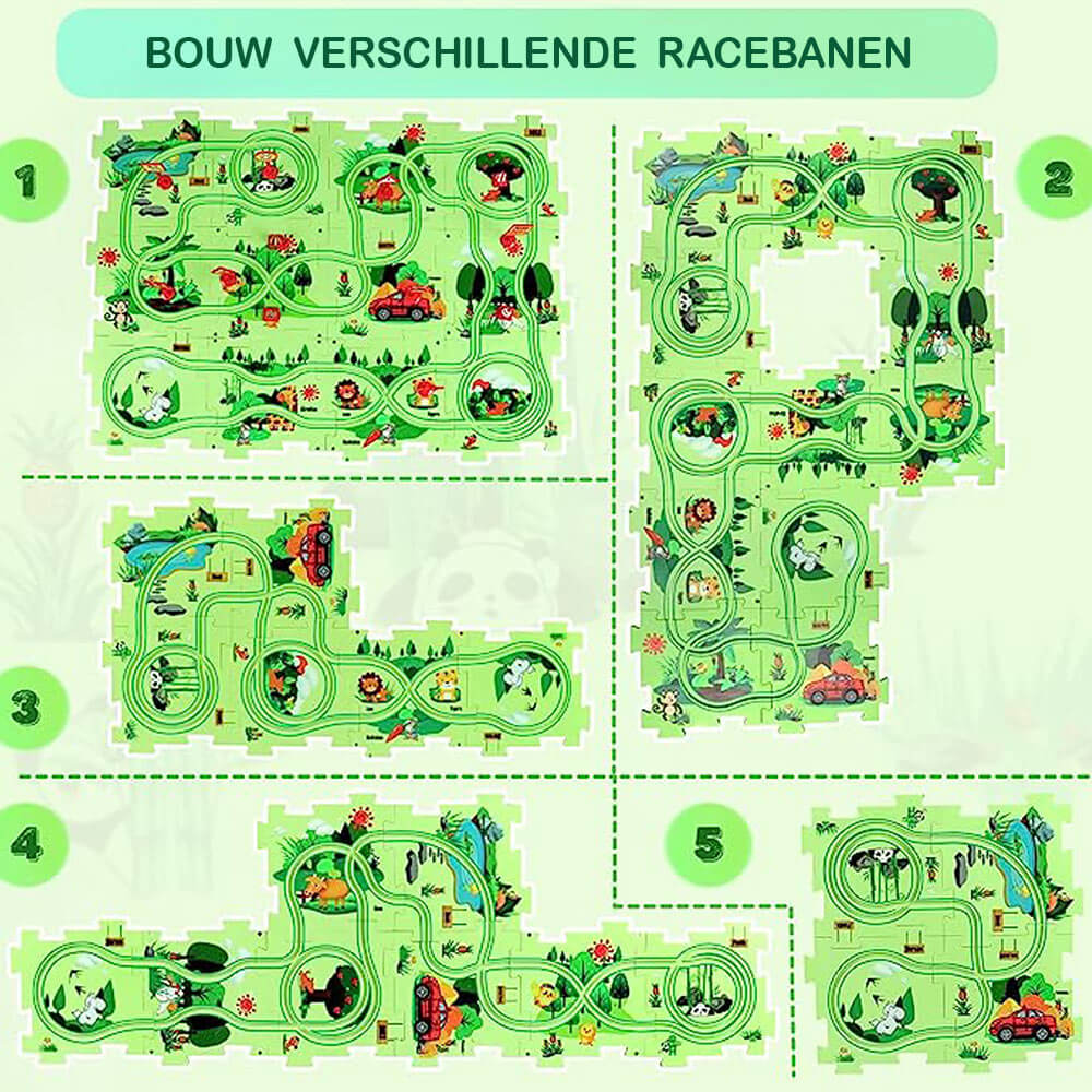 Rennstrecken-Puzzle | Förder die Kreativität deines Kindes