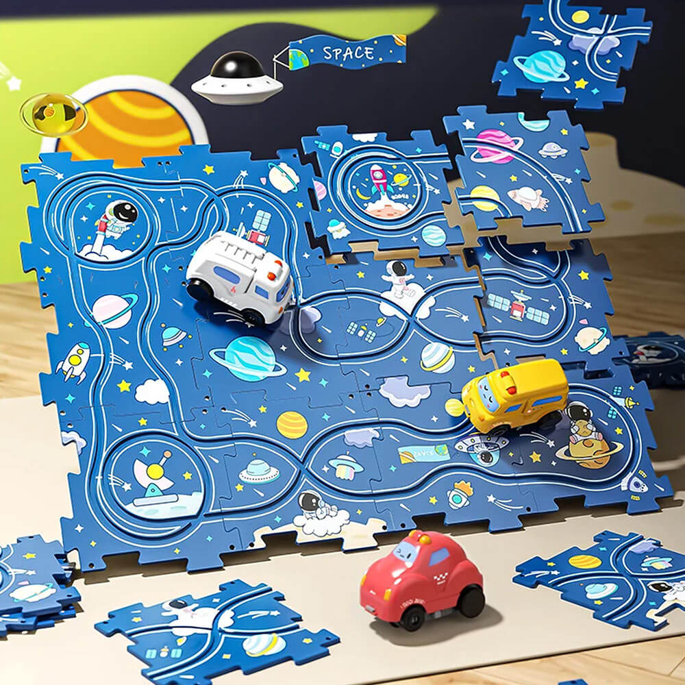 Rennstrecken-Puzzle | Förder die Kreativität deines Kindes