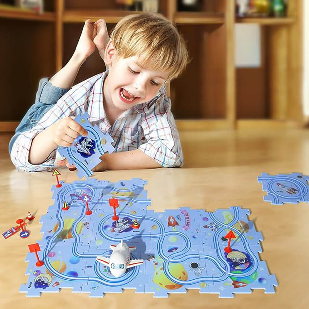 Rennstrecken-Puzzle | Förder die Kreativität deines Kindes