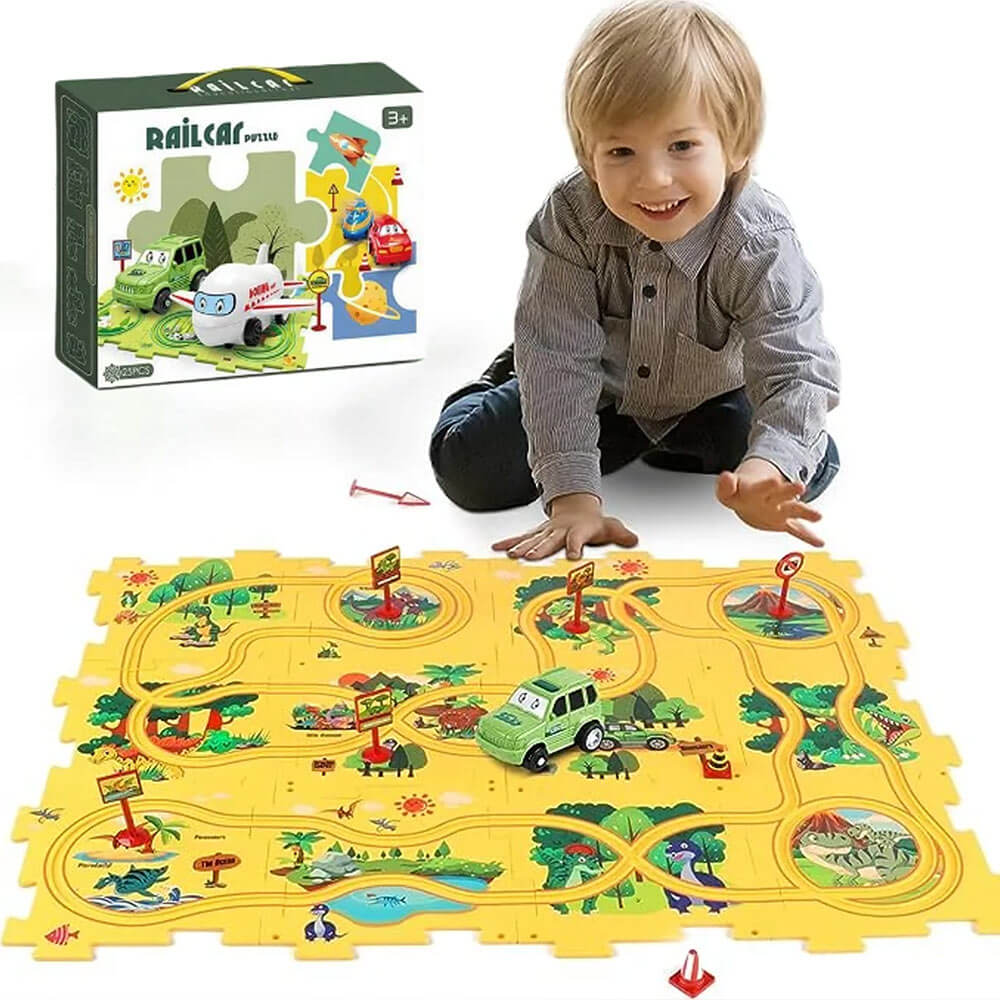 Rennstrecken-Puzzle | Förder die Kreativität deines Kindes