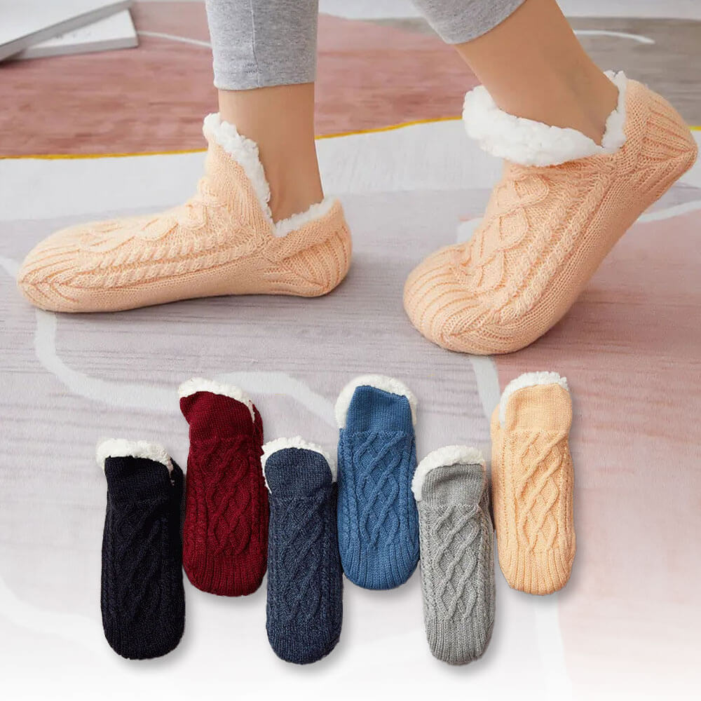 Gestrickte Antirutsch-Haussocken