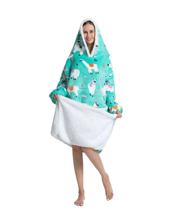 Shoodie™ Alpaca Extra Lang | Nie wieder frieren mit dieser warmen Fleece-Hoodiedecke!!