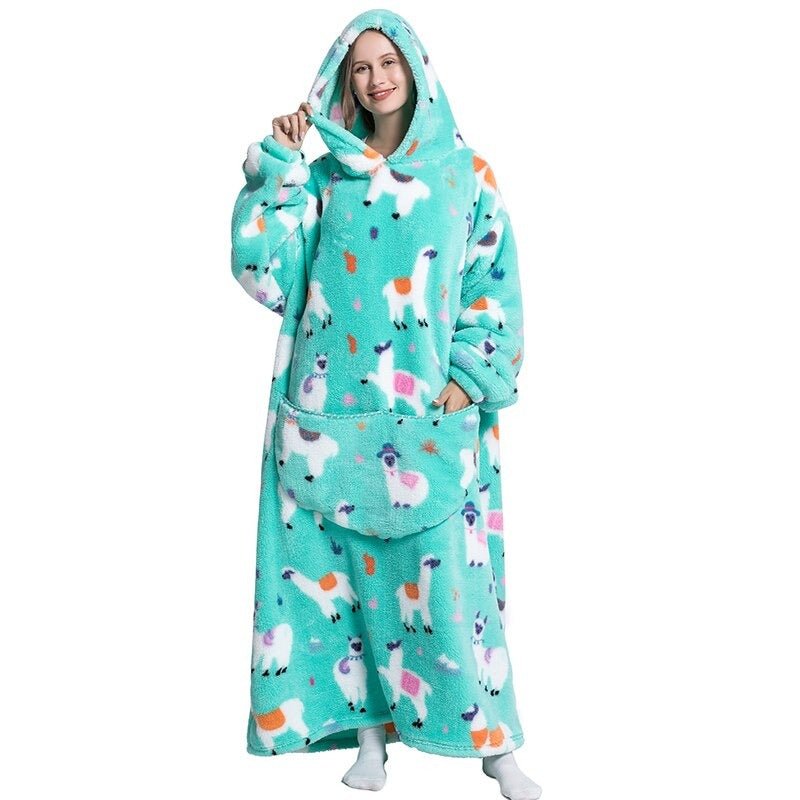 Shoodie™ Alpaca Extra Lang | Nie wieder frieren mit dieser warmen Fleece-Hoodiedecke!!