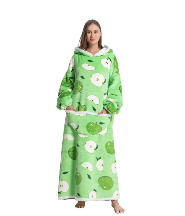 Shoodie™ Apfel Extra Lang | Nie wieder frieren mit dieser warmen Fleece-Hoodiedecke!!