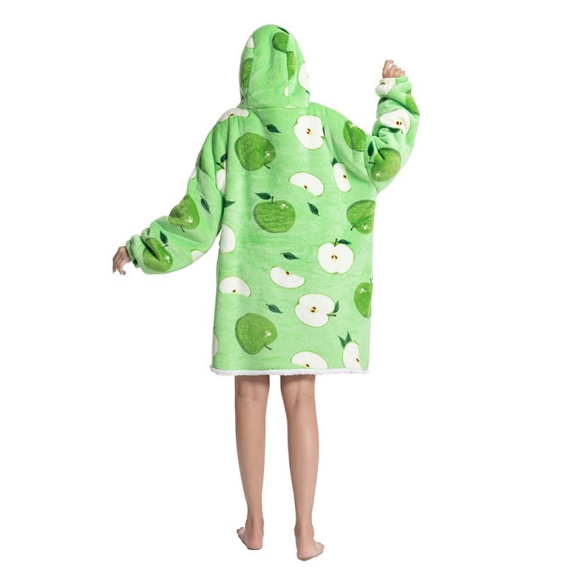 Shoodie™ Apfel | Nie wieder frieren mit dieser warmen Fleece-Hoodiedecke!