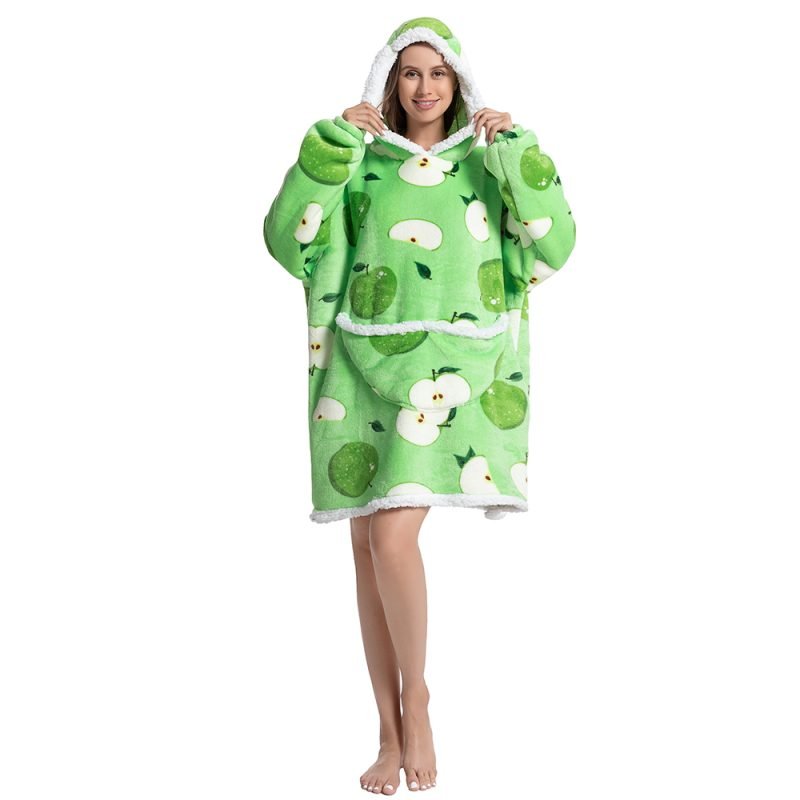 Shoodie™ Apfel | Nie wieder frieren mit dieser warmen Fleece-Hoodiedecke!