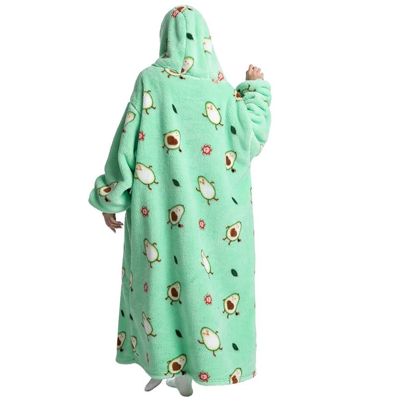 Shoodie™ Avocado Extra Lang | Nie wieder frieren mit dieser warmen Fleece-Hoodiedecke!!