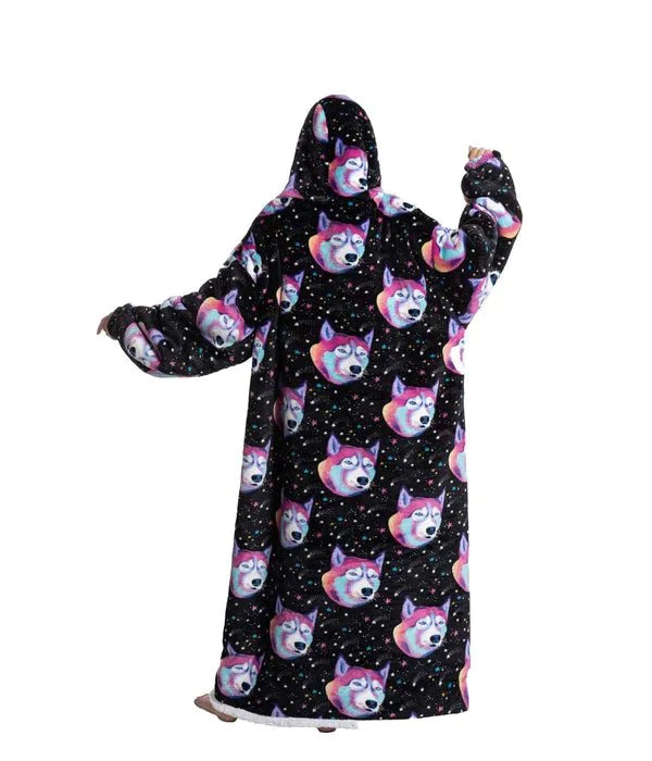 Shoodie™ Husky Extra Lang | Nie wieder frieren mit dieser warmen Fleece-Hoodie-Decke!!