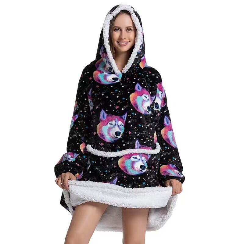 Shoodie™ Husky | Nie mehr frieren mit dieser warmen Fleecedecke!