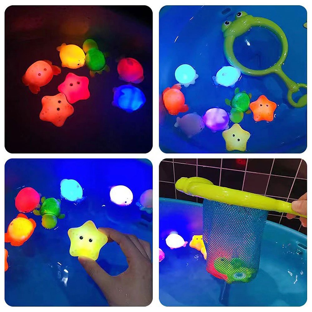 Magische Badekamerfreunde | Badspielzeug, das im Wasser leuchtet