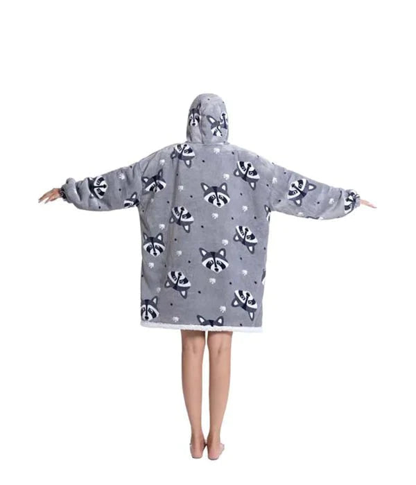 Shoodie™ Wasbeer | Heb het nooit meer koud met deze warme fleece hoodie deken! - Storebay.nl